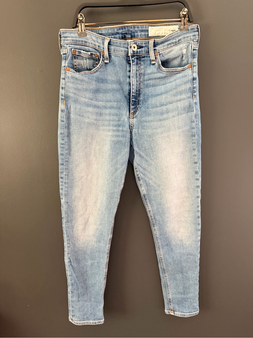 rag & bone Light Blue Distressed Jeans